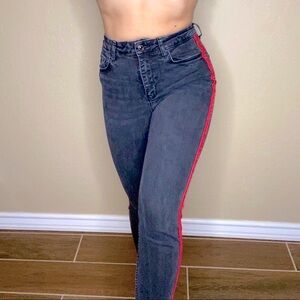 Jeans with red stripe